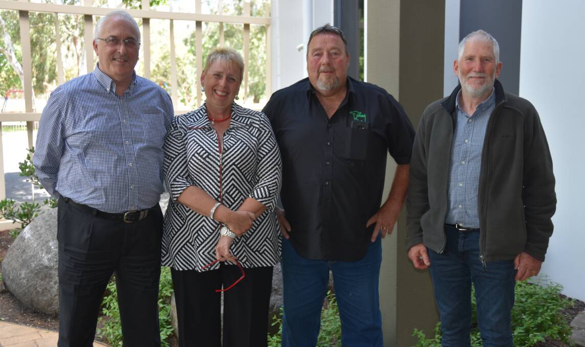 INDUSTRY INSIGHT: Australian Dairy Farmers' president Terry Richardson; Mandy Pacitti, Hindmarsh Tiers, SA; SADA president John Hunt and Warren Jacobs, Mount Compass, SA. 