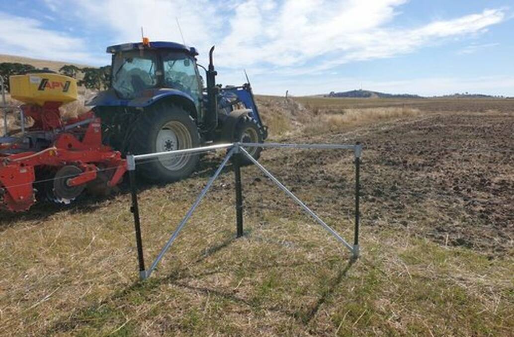 EARLY ON: Steve Peri, Vic Farm Service, was one of the first customers to purchase a Fencestay assembly.