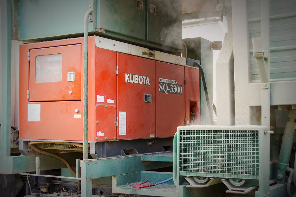WORKHORSE: The state-of-the-art Kubota SQ 3300 generator that has fuelled over 11,000 hours of hard work.