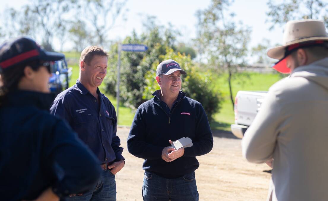 Kerwee Feedlot Operations General Manager George Lubbe with Kerwee Feedlot Managing Director Lachie Hart.

