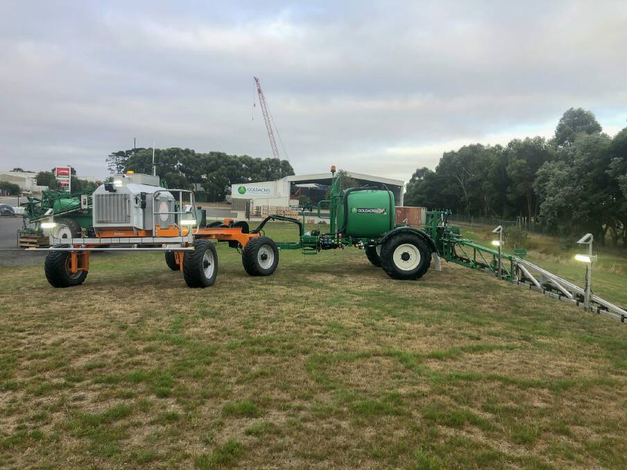 GROUNDBREAKING: Two Australian farm machinery companies Goldacres and SwarmFarm and their overseas partners have developed a fully autonomous green-on-green crop spraying unit. 