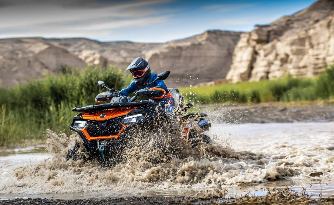 PLENTY OF POWER: The CFMoto CForce EPS Touring quad bike model is powered by a large 580cc single-cylinder motor. 