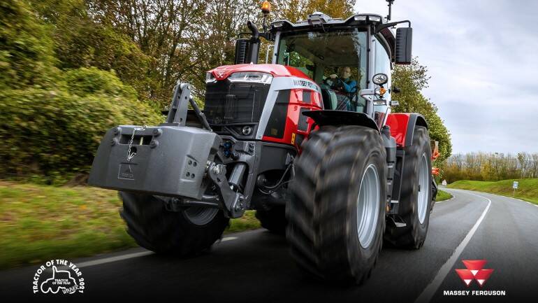 TOP DOG: Massey Ferguson has scooped the Tractor of the Year Award in Europe with its 8S.265 Dyna E-Power Exclusive model. 