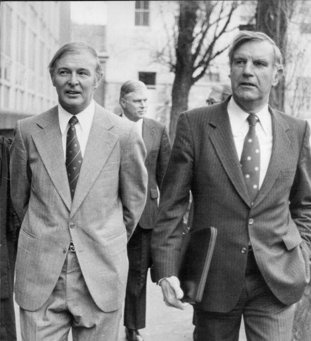 TWO BIG GUNS: Two giants of the National Party of Australia, Doug Anthony and Ian Sinclair, were part of the "Mulga Mafia" during Malcolm Fraser's time as Prime Minister. 