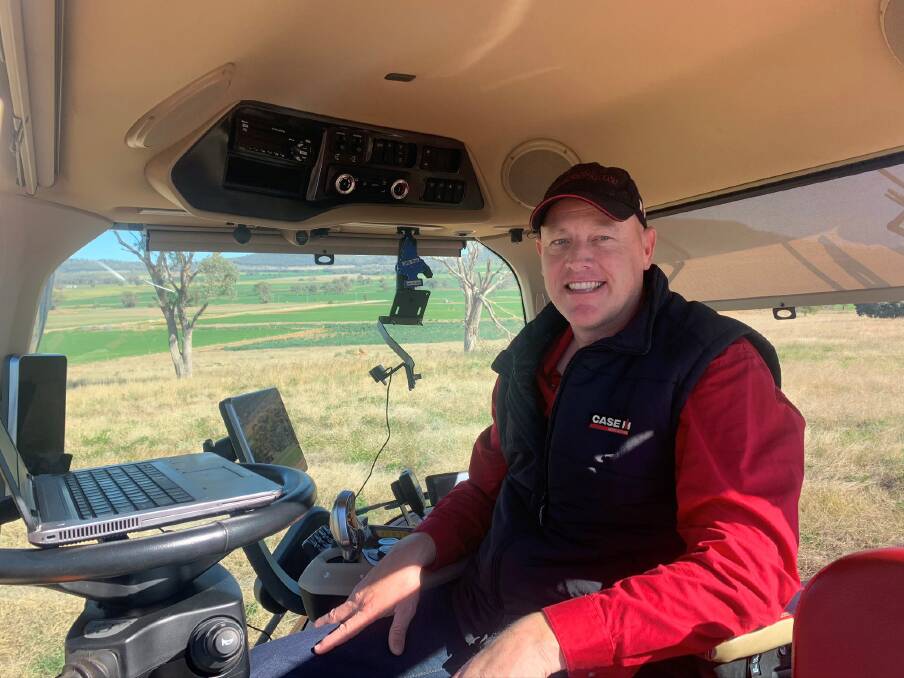 SCHOOL OF THE AIR: Case IH horsepower specialist Jason Wood has been conducting virtual training sessions with dealers via the tractor cabin on his farm in north west NSW. 