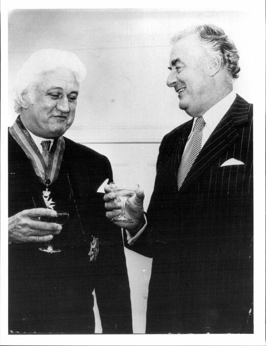 HAPPIER TIMES: The Governor-General, Sir John Kerr, with the Prime Minister he sacked, Gough Whitlam. 