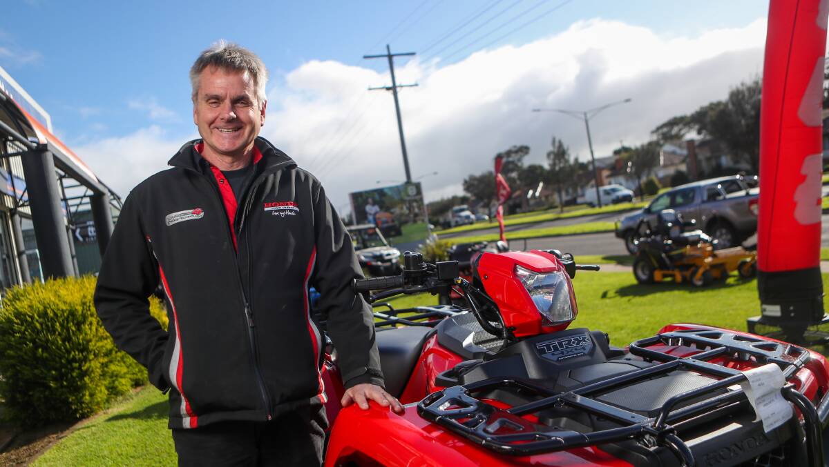 SELLING FAST: Roe Motorcycle and Mower dealer principal David Reinheimer, Warrnambool, says farmers are buying multiple quad bikes. Picture: Morgan Hancock