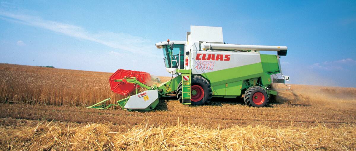 FLASHBACK: A Claas Lexion header in action back in 1995. 