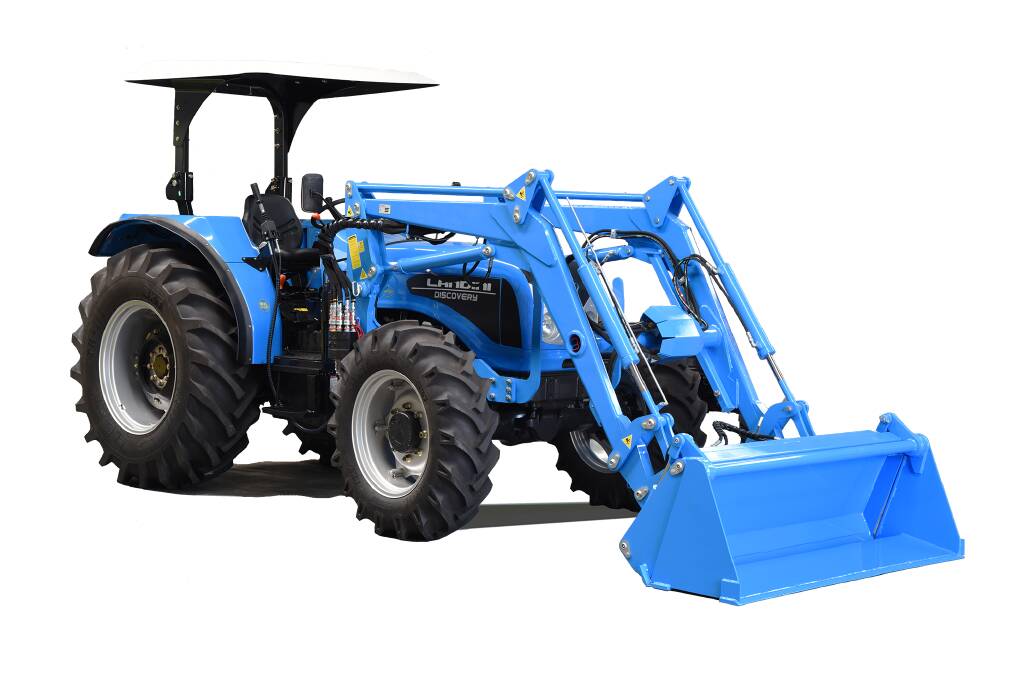 WEIGHTY VALUE: The new Landini Disovery 60 tractor is priced at $43,990 which includes a 4-in-1 bucket, ROPS and sun roof. 