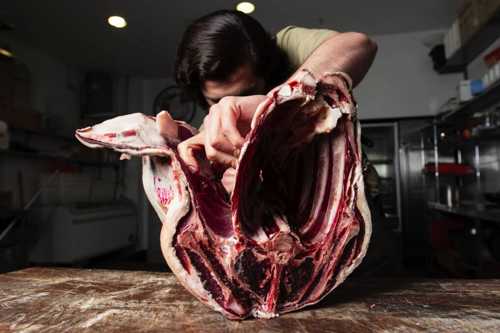 TAKING A CUT: Lamb prices have drifted downwards on the back of the global coronavirus pandemic but local butchers have been flat out keeping up with local demand. 