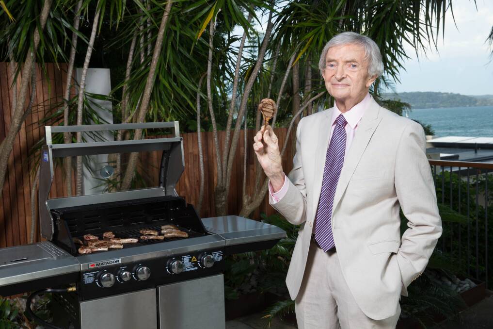CHEW FOR TWENTY CHEW: Cricket icon, Richie Benaud, was the new frontman for Meat and Livestock Australia's lamb advertising campaign around Australia Day in 2015. 