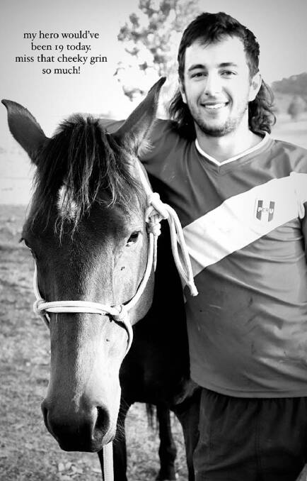 James Penman with his beloved horse Tabasco; they were learning the ropes of camp-drafting together. Picture supplied by his sister Sarah, which was part of a tribute on Facebook.