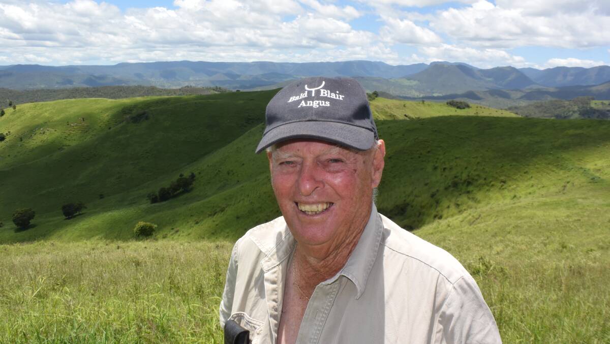 Errol Steinhardt at Oakey Creek and Widgee, near Rathdowney, Wld, makes good use of a spray race to treat cattle quick and efficient. "I remember dipping for ticks when I was six," recalled the 86 year old.
