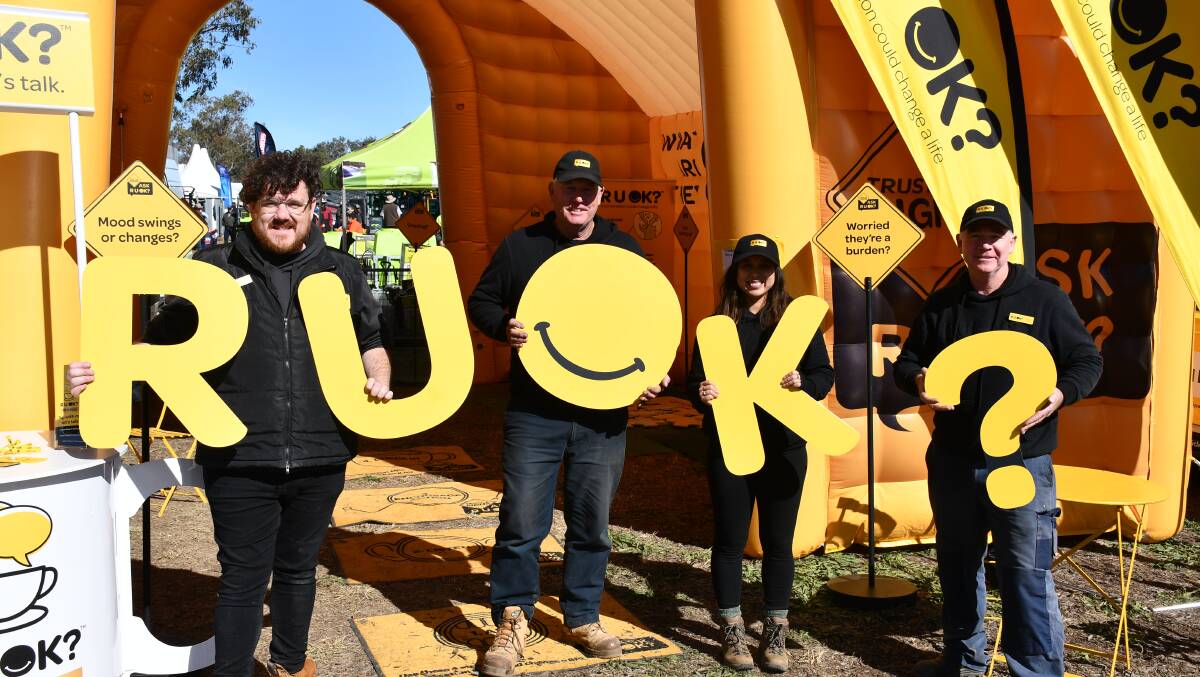 R U OK? A mental health charity starts the conversation about regional and rural Australia's mental health at FarmFest.