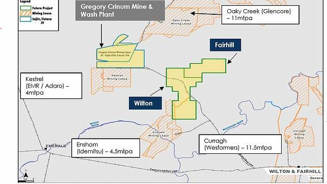 A map showing the location of the Wilton and Fairhill projects. Source: Futura Resources. 