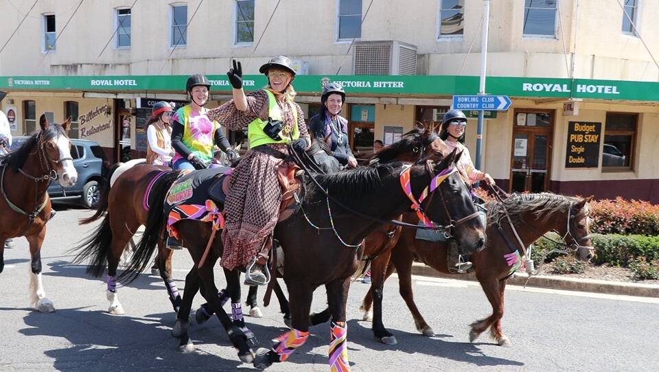 The Weddin Muster dress up town ride raised money for the Country Education Foundation (CEF) this year. Photo supplied. 
