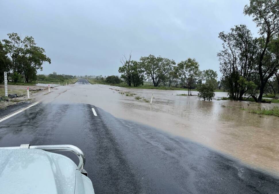 BODY FOUND: Authorities are investigating after a man's body was found in a ute, washed off the Gregory Highway by floodwaters at Hibernia in Central Queensland. Picture: Ben Harden