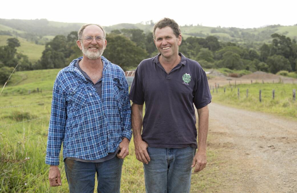 Mungalli Creek Dairy owners Rob and Danny Watson have been pioneering biodynamic regenerative dairying in the tropics for more than 30 years. Photo: Mungalli.