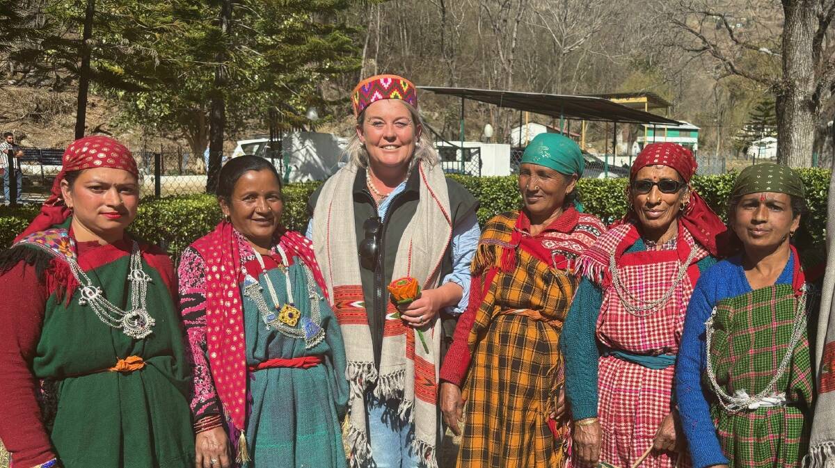 WoolProducers CEO Jo Hall was welcomed by women at Central Sheep and Wool Research Institute's North Temperate Regional Station in India.