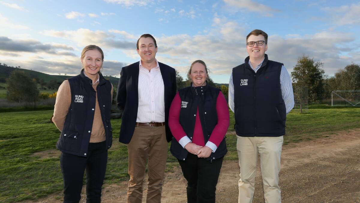 Claire Marriott, Will Barton, Michelle Henry and Jake Bourlet from the Gundagai Lamb team. 