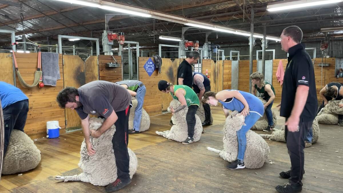 Participants at a SCAA Shearer Woolhandler Training course. Photo supplied. 