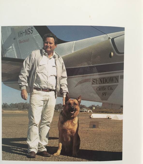 Neil with his favourite dog Thor. Neil learned to fly at the age of 44, following in the footsteps of his son Murray, a pilot, who once said to him while flying "Dad, don't tell me where to go until you have a pilot's licence". So Neil went to Bankstown and got a pilot's licence in six weeks.