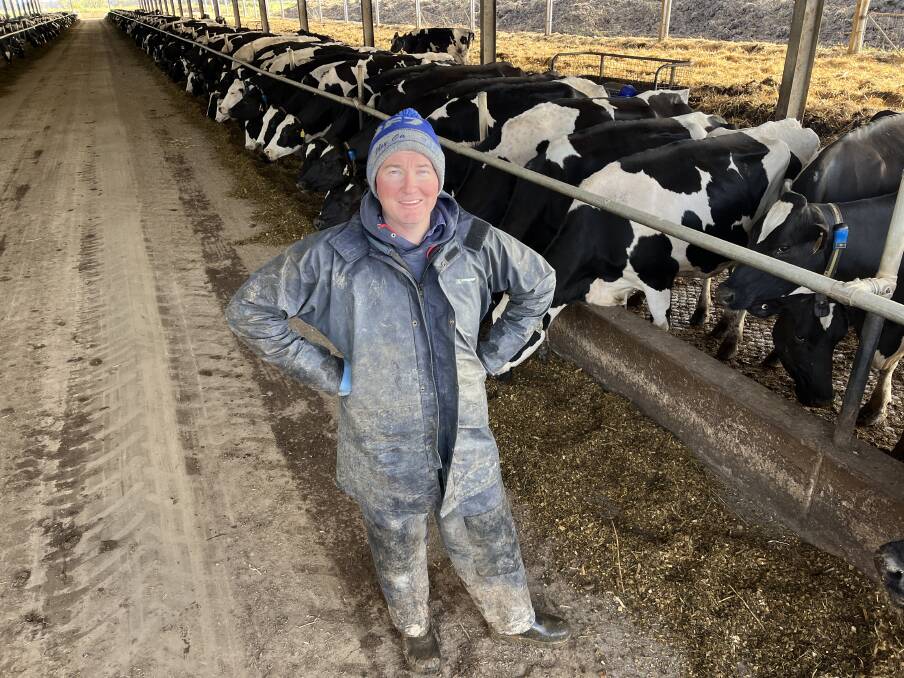 Rochester farmer Tom Acocks, and wife Emma, were able to prevent water from entering their dairy feedlot.