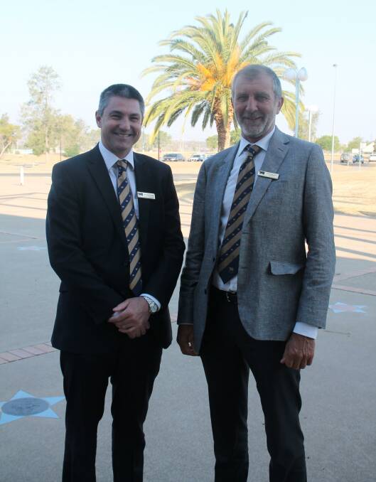Incoming Cattle Council CEO Travis Tobin with president Tony Hegarty.