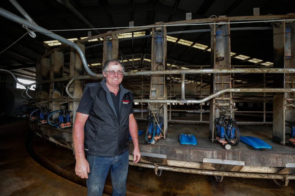 Constant: United Dairyfarmers of Victoria (UDV) Wannon member Bernie Free said the region's farmers are pitching in to help other operators or neighbours affected by COVID-19 to continue running their farms. Picture: Anthony Brady