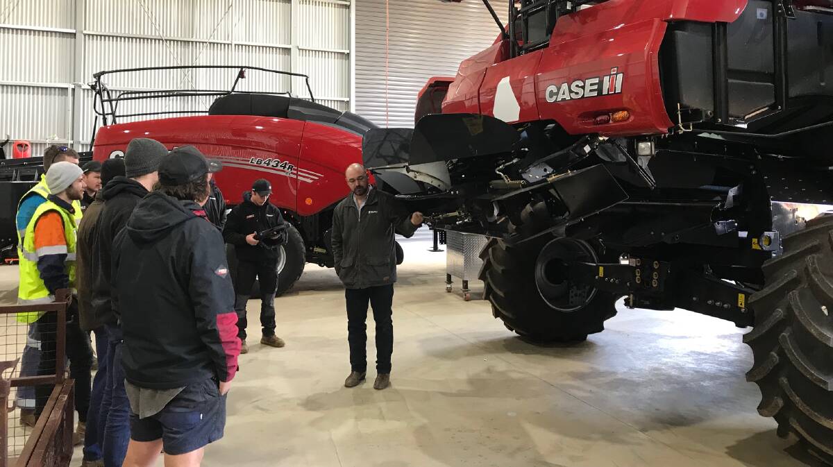 Case IH apprentices attending training at Riverina TAFE earlier this year. 