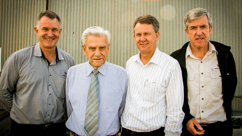 Bruce, Gordon, Rob and John Vandersee outside the Vanderfield Toowoomba branch in 2016.