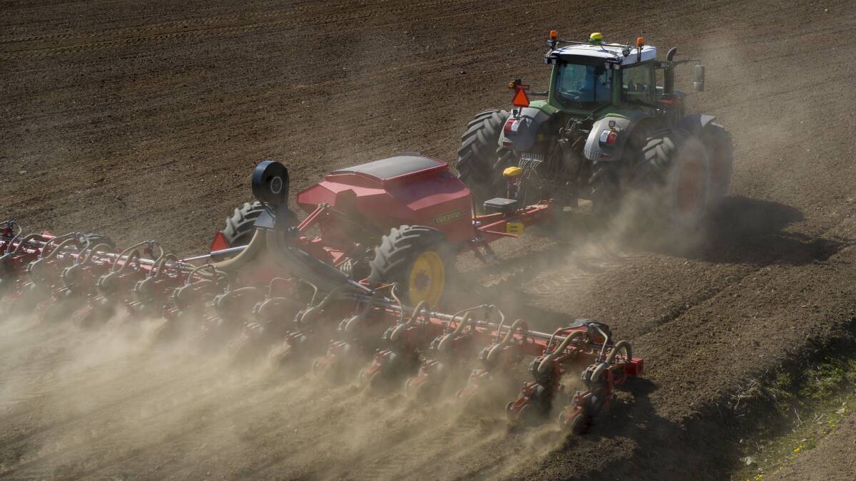 Vaderstad's Tempo high speed precision planter in action.
