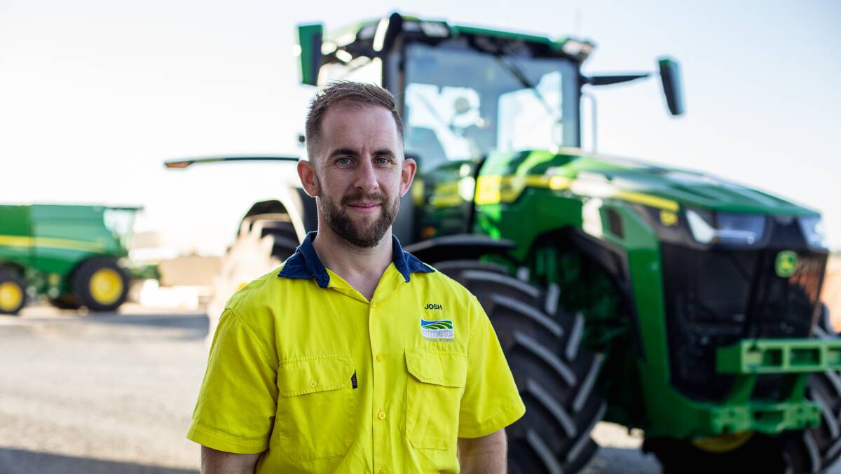 Customer care: Emmetts senior technician Josh Carter, Horsham, Victoria, says it's important to be the go-to farmers can rely upon.
