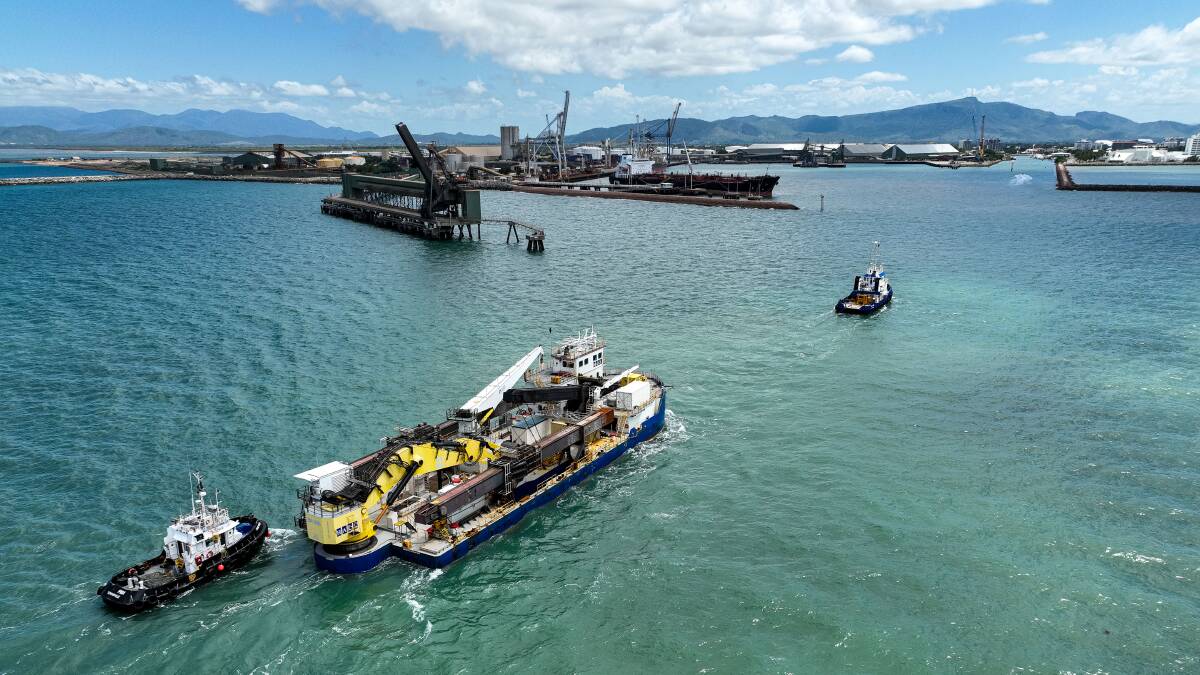 Australia's largest backhoe dredge, the Woomera, arrived at the Port of Townsville last week and will spend the next two years widening the shipping channel.