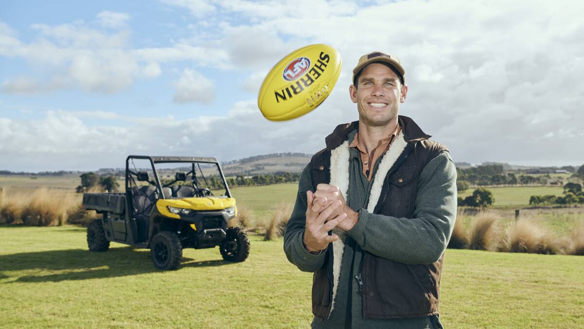 When he's not training and playing for the Cats, Tom Hawkins can be found working on his property west of Geelong. 
