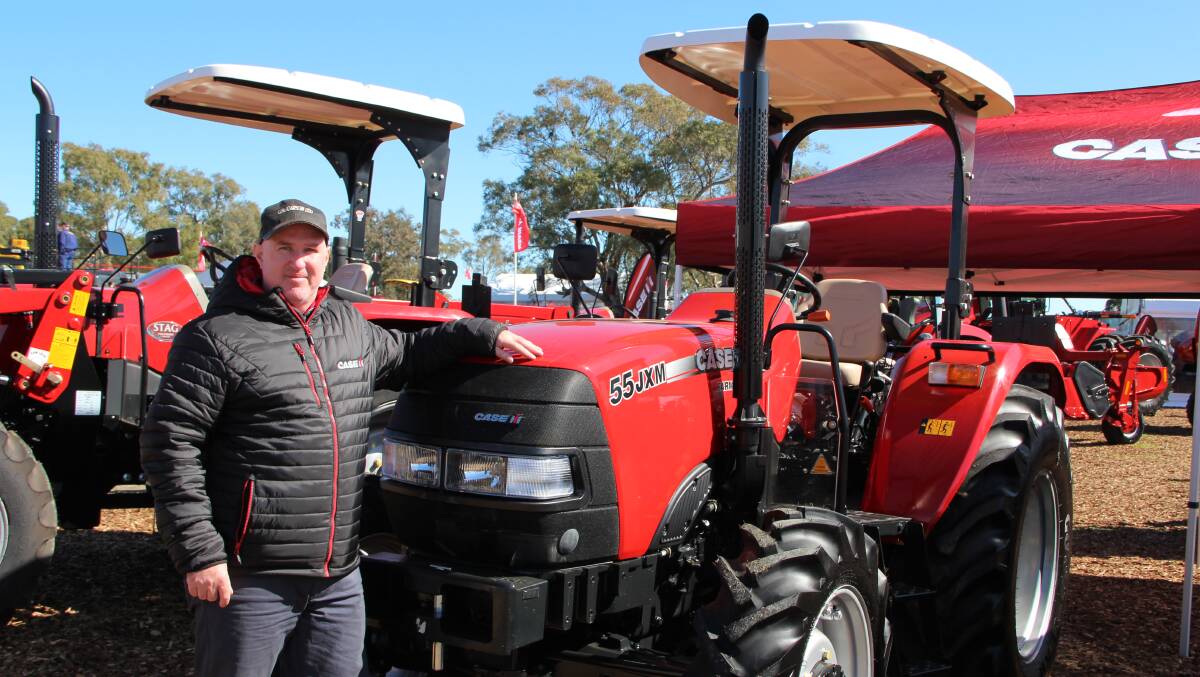 New offering: Case IH ANZ mid horsepower and compact tractors product manager Seamus McCarthy with the Farmall 55 JXM. Pictures: Melody Labinsky