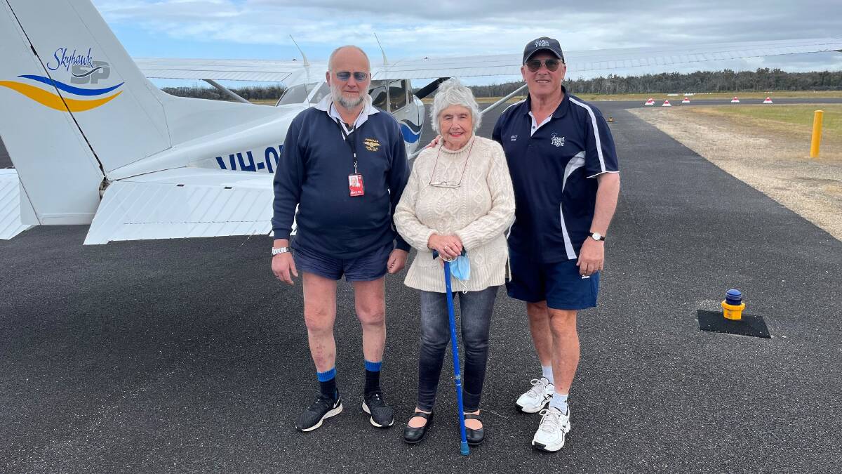 Mallacoota local Greta Jessup was flown home recently by Angel Flight pilot Peter and co-pilot Rowan. Greta would typically be facing a seven-hour drive to return home from Melbourne, after receiving much needed medical treatment.
