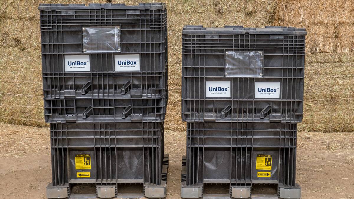 The UniBox is a relatively new product to the Australian market and can hold 0.43 to 1.36 tonne loads depending on box size.
