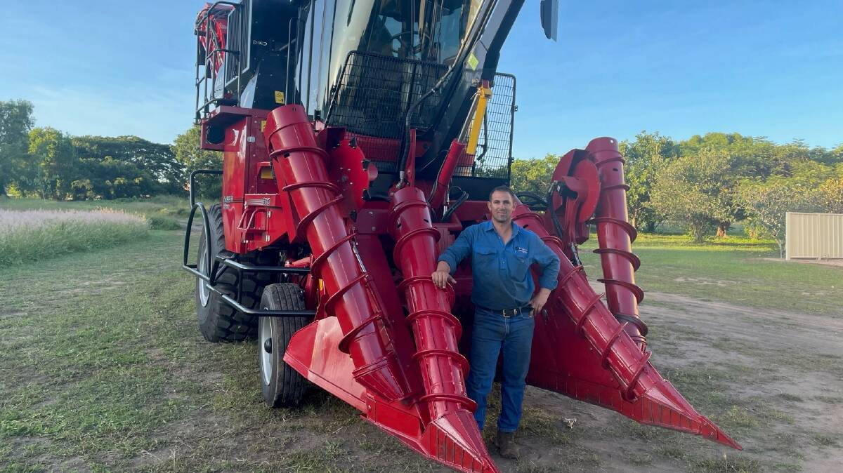 Red rocket: Contract harvester Michael Scuderi bought a new Case IH Austoft 8010 earlier this year.