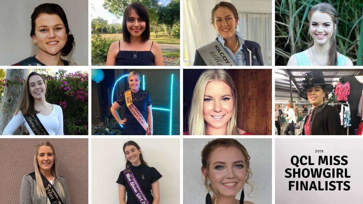 The 2019 Queensland Country Life Miss Showgirl Award finalists. 