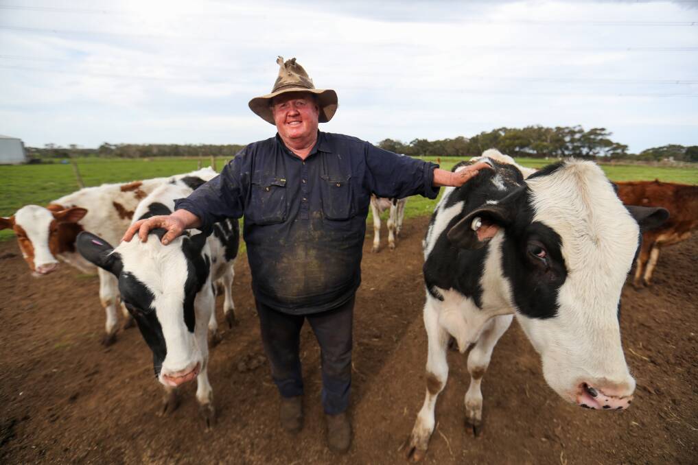 ESCAPE DROUGHT: Dairy farmer Greg Anderson has moved from Cobram to the south-west due to drought and pressures on the dairy industry in northern Victoria. Picture: Morgan Hancock