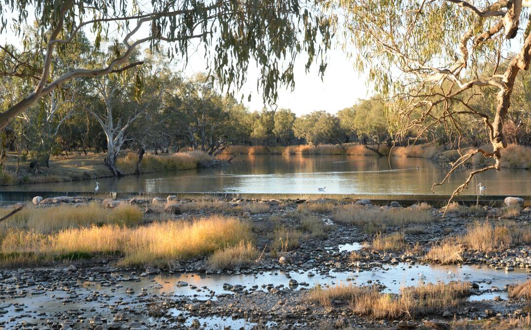 The Brewarrina fish traps on the Barwon River, in North West NSW.