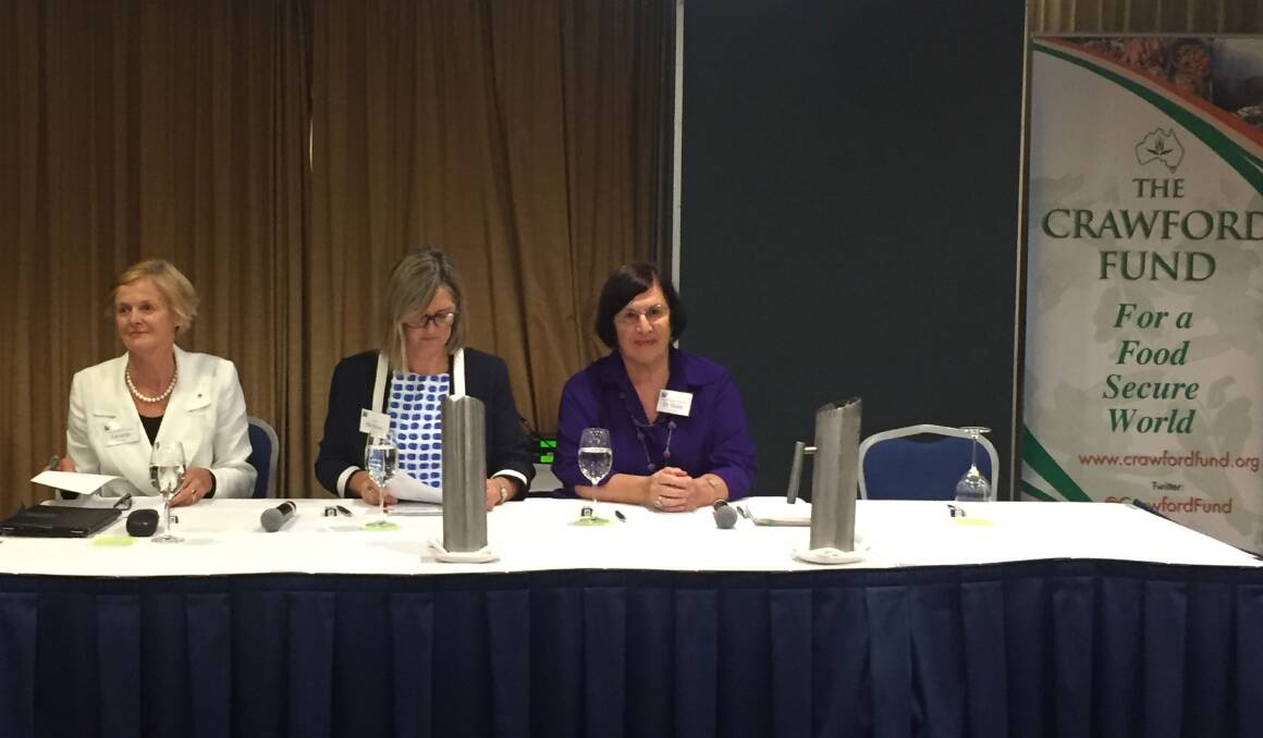 Lucinda Corrigan, Dr Helen Scott-Orr and Mellissa Wood at NSW Farm Writers recent biosecurity event in Sydney.