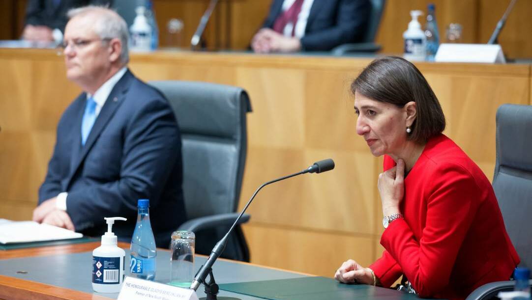 NSW Premier Gladys Berejiklian at December's national cabinet. Picture: Sitthixay Ditthavong