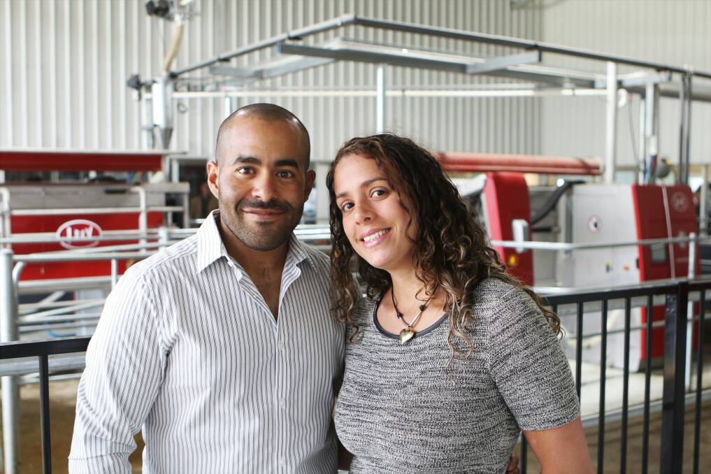 MAKERS: Genaro Velasquez and Rosselyn Escalante have already made 300kg of cheese at the new factory. Picture: Meg Powell