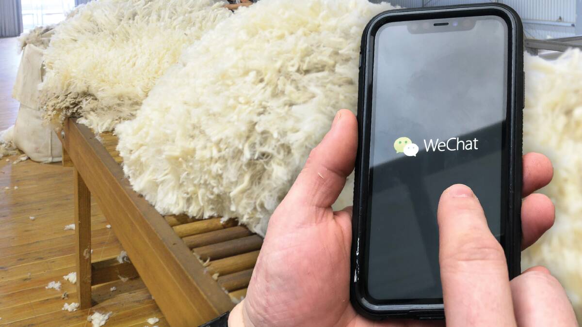 Chinese multi-purpose messaging, social media and mobile payment app WeChat is assisting in the trade of wool.