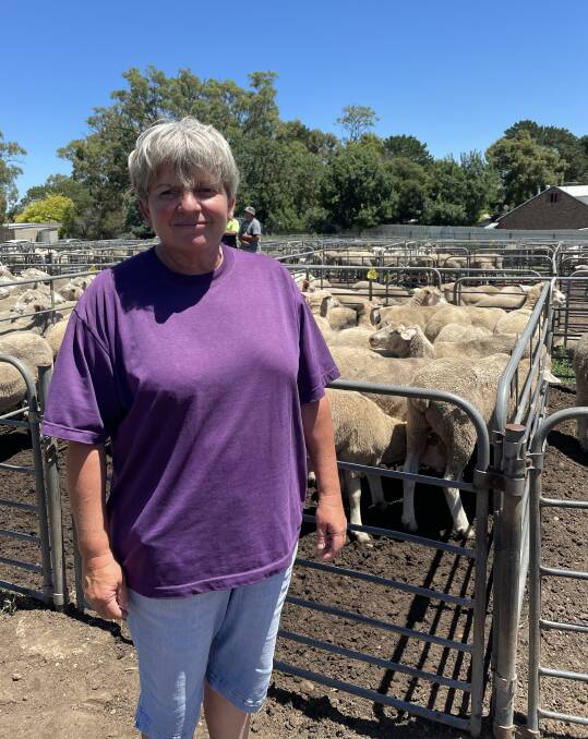 SUPPORT: Sharon Schutz, Hindmarsh Valley, SA, accompanied her brother Jim to the Mount Pleasant, SA, market last week, who bought some sheep.
