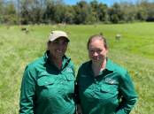 Dairy farmers: Benmar Farmers Karyn Cassar and Carissa Wolfe at the Hannam Vale property with their cows in the background. 