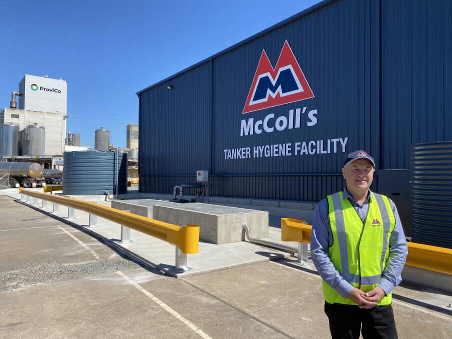 Expansion: McColl's Transport's Andrew Thompson says the company is expanding its operations in Dennington and has set up a permanent home with some of the best new facilities in the country. 