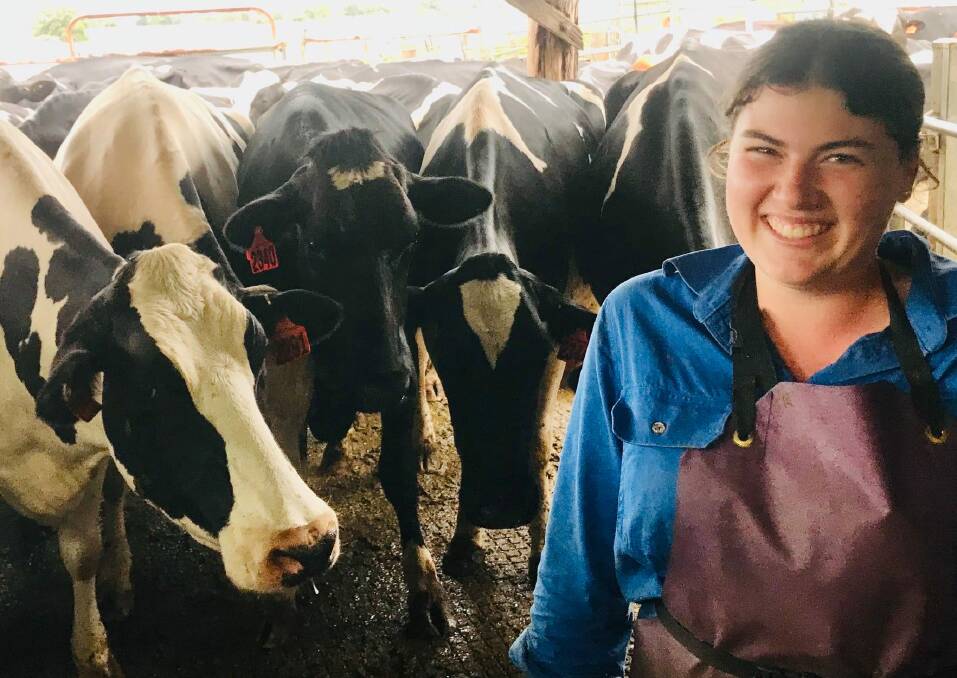 Farmer Mae: Year 11 student Mae Turnbull is in the Student Based Apprenticeships and Traineeships program. Photos: St Paul's College.